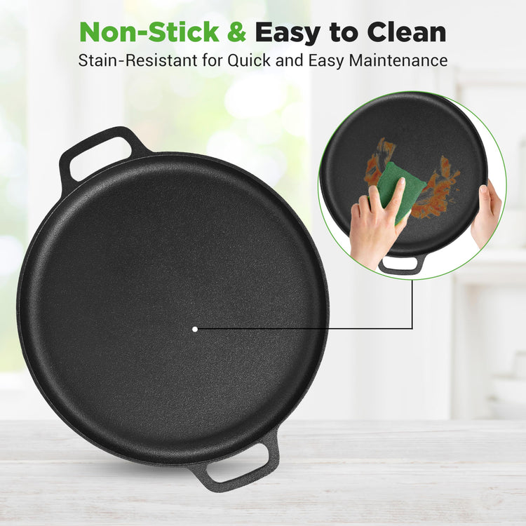13 Inch Flat Cast Iron Pizza Pan