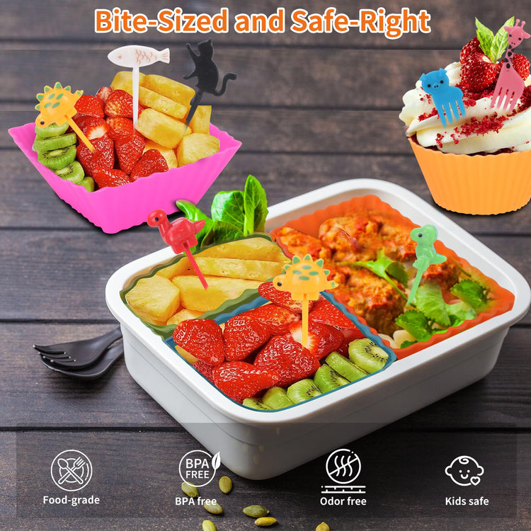 60PCS Silicone Lunch Box Dividers (60 Count)