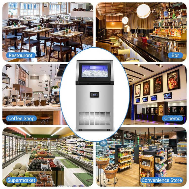 200 lbs High Output Ice Maker Undercounter Built