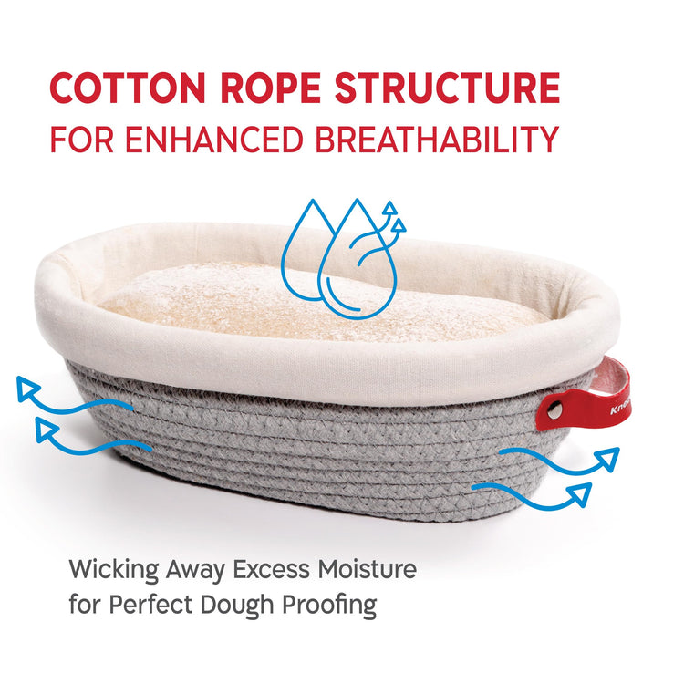 Cotton Rope Banneton Bread Proofing Basket Set (2 Count)