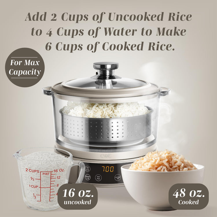 Glass Mini Low Carb Rice Cooker