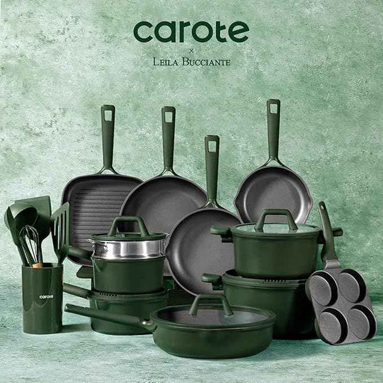 CAROTE 31PCS Pots and Pans Set, Nonstick Cookware Set Kitchen Non Stick Induction Titanium Cookware Non-toxic Granite Cooking set, PFOA Free