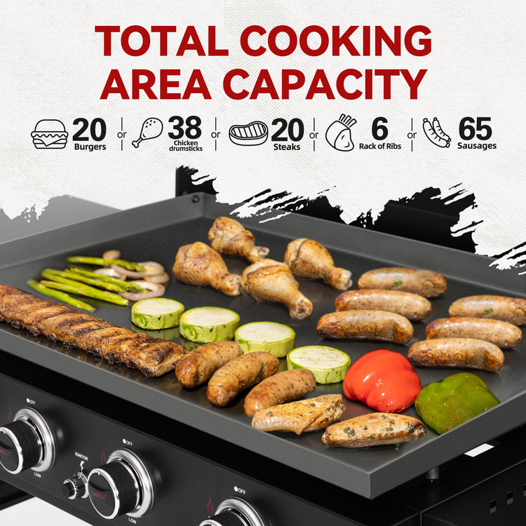 GB4000P 4 Burner Propane Gas Griddle