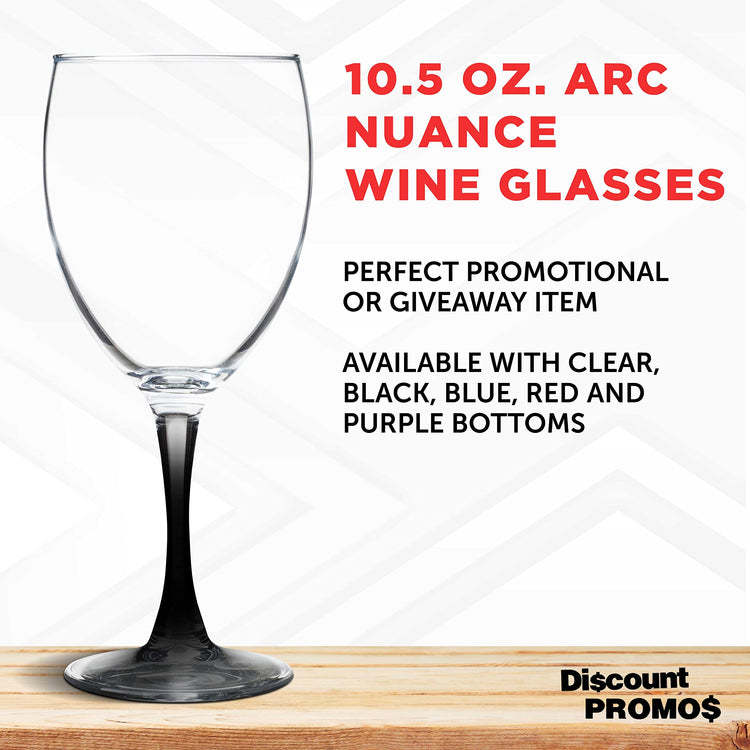 Nuance Wine Glasses by ARC 10.5 oz. Set of 10 (10 Count)