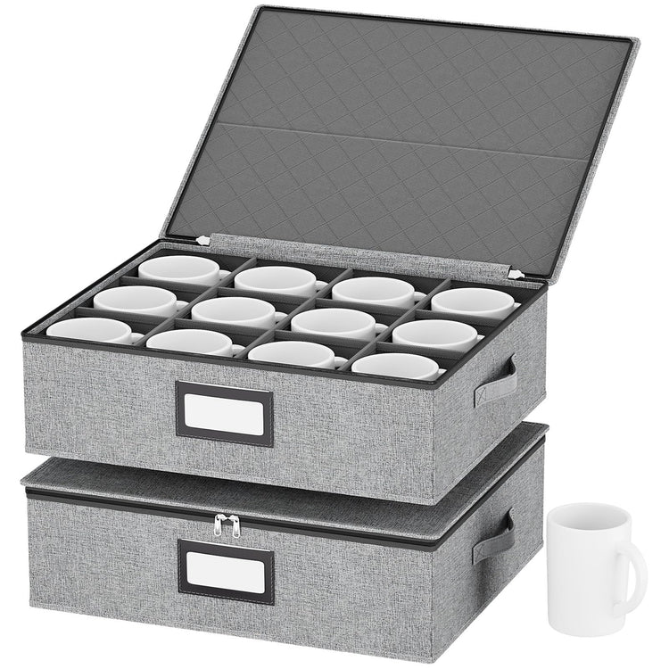 Mug Storage Box with Dividers