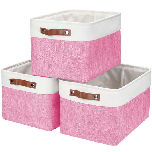 Storage Bins Large Fabric Storage Baskets for Shelves 3 Pack (3 Count)