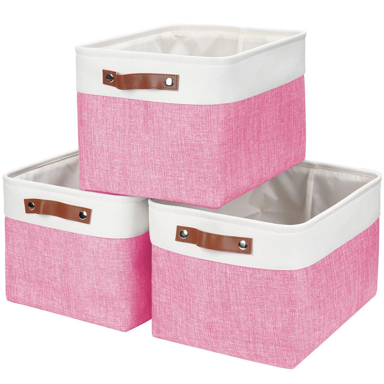 Storage Bins Large Fabric Storage Baskets for Shelves 3 Pack (3 Count)