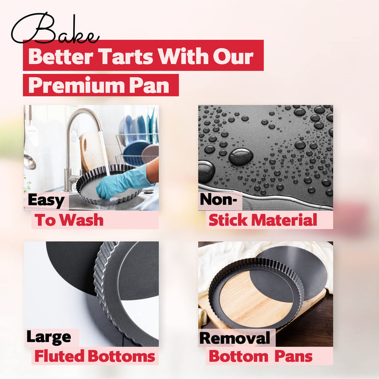 Tart Pan 9 Inch Removable Bottom