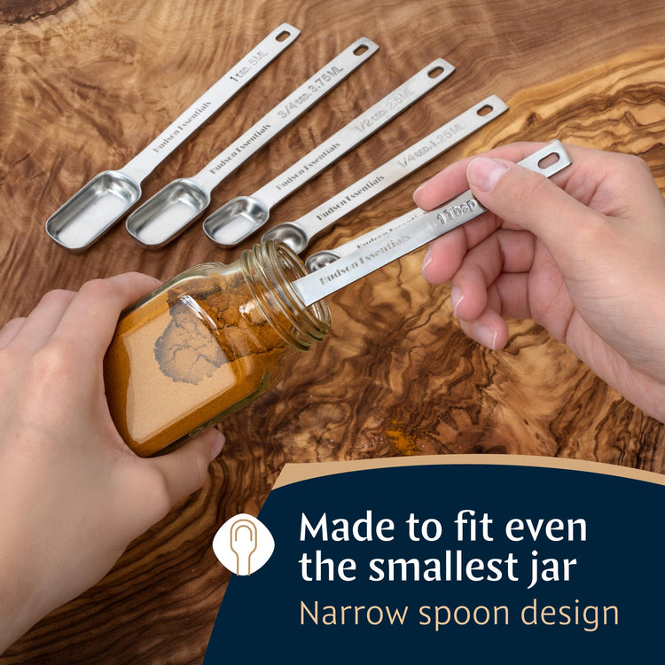 Stainless Steel Measuring Cups and Spoons Set