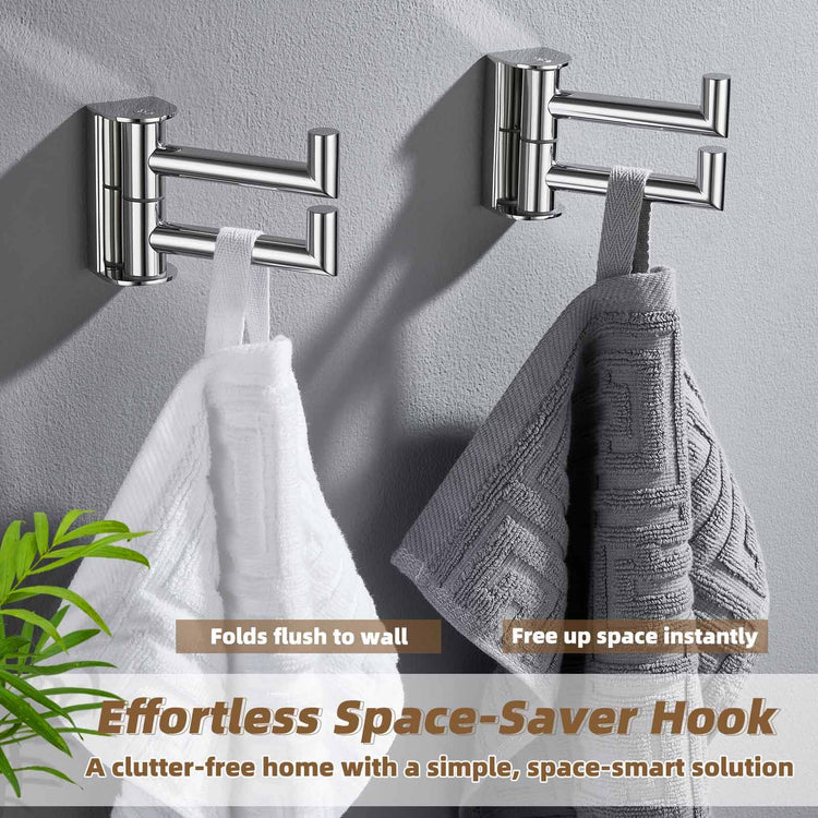 Swivel Wall Hooks with 2 Arm (2 Count)