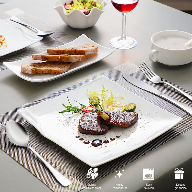 48 Pieces Silverware Set with Serving Utensils (8 Count)