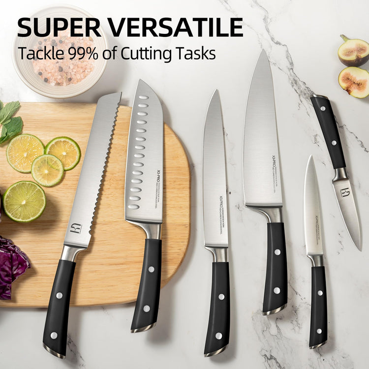Japanese 15 pc Kitchen Knife Block Set (15 Count)