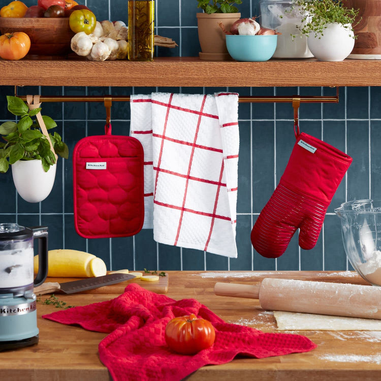 Quilted Cotton Terry Cloth Oven Mitt