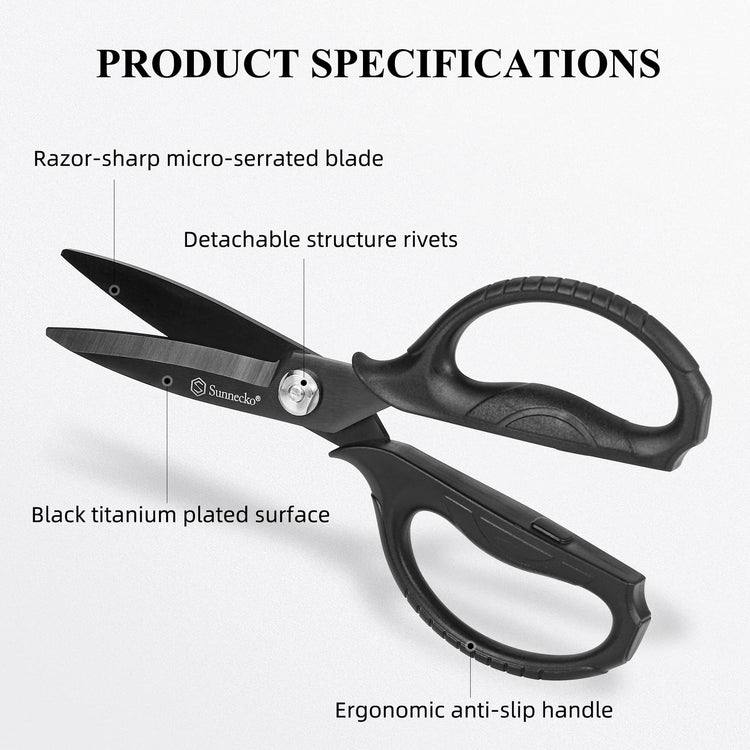 Kitchen Scissors All Purpose Heavy Duty Scissors Titanium Coated