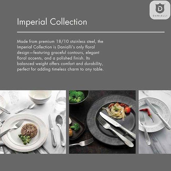 Modern Silverware Set, 18/10 Stainless Steel Flatware, Mirror Finish, Dishwasher Safe, Elegant Cutlery for Home and Dining, Built to Last (40-Piece, Imperial)