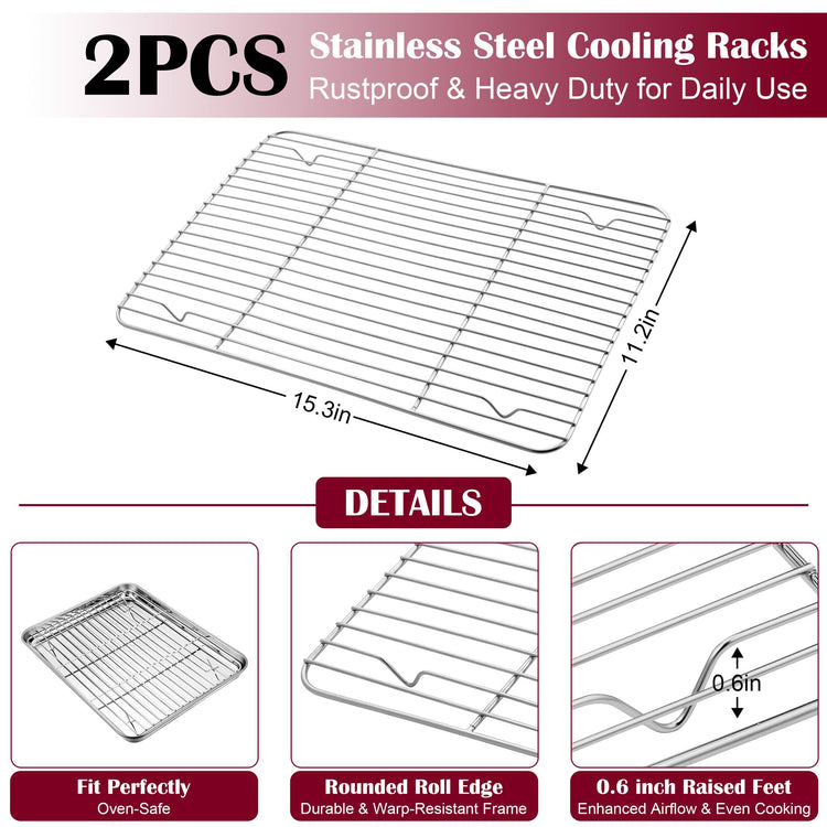 Baking Sheet with Wire Rack (2 Count)