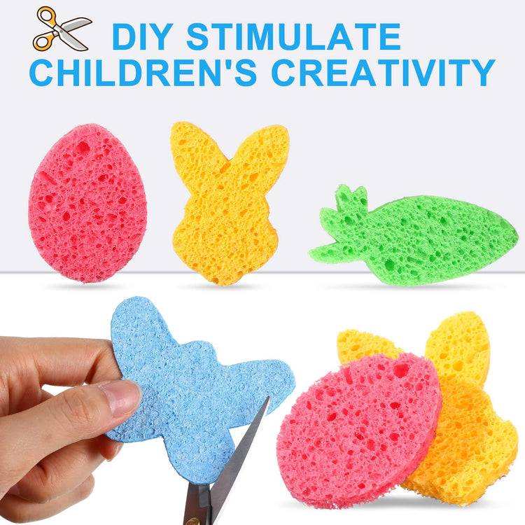 48 Pieces Compressed Wood Pulp Dish Sponges for Kitchen