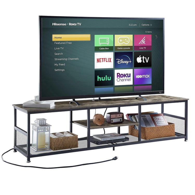 TV Stand with Power Outlets for Televisions up to 80Inch