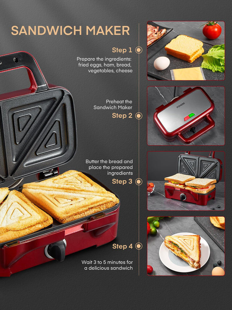 3 in 1 Waffle Maker Sandwich Panini Press