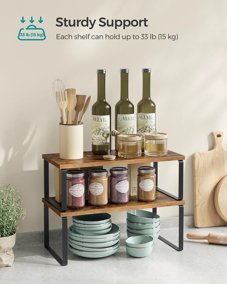 Cabinet Organizer Shelf (4 Count)