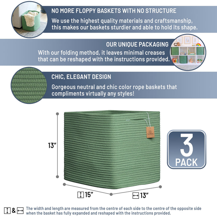 13x15x13 Kallax Storage Cubes Bins (3 Count)