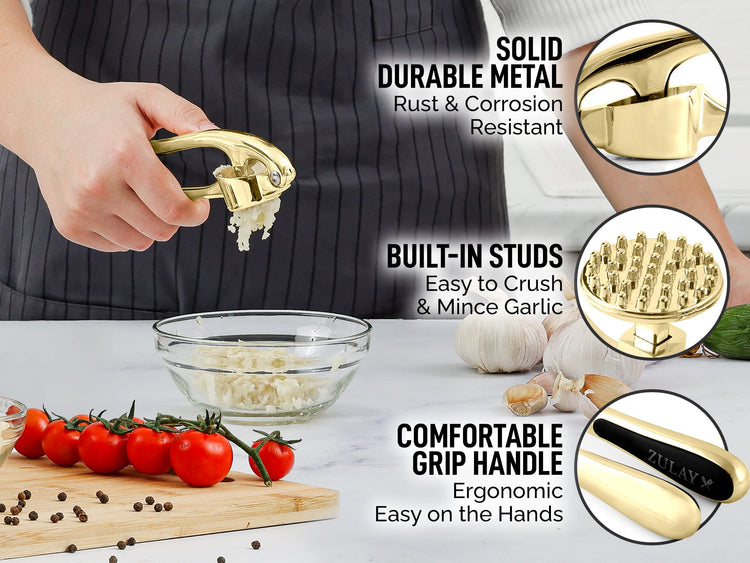 Premium Garlic Press with Soft