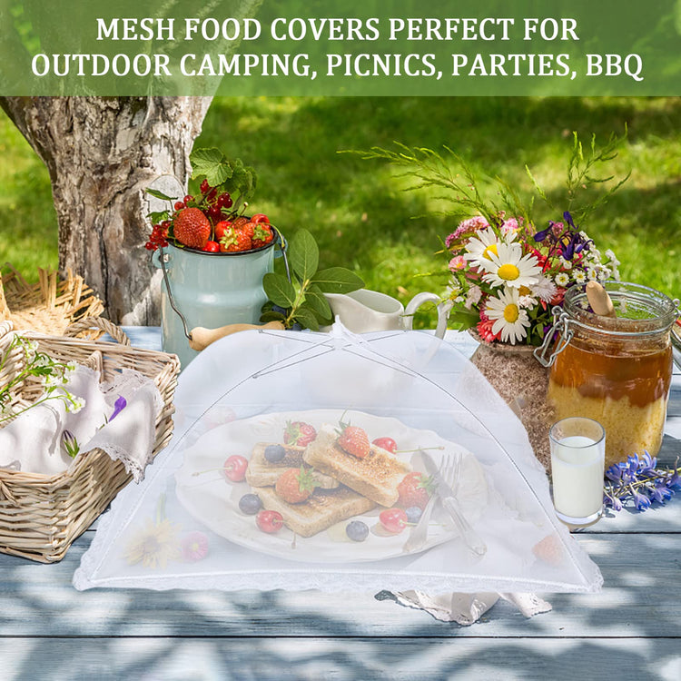 5 Pack Food Tents Food Covers for Outdoors Mesh Screen Include 1 Extra Large