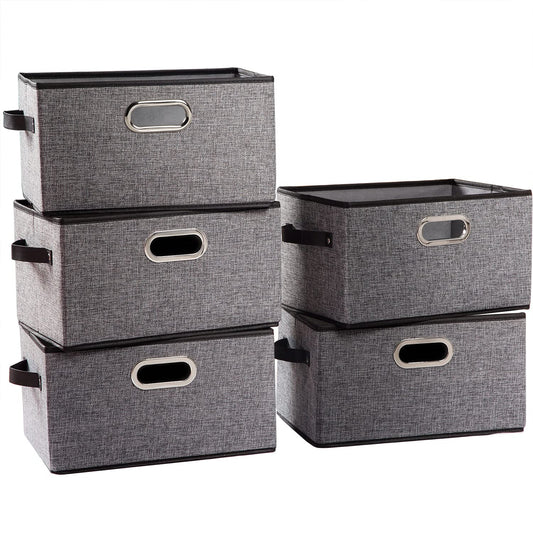 Fodable Storage Baskets for Closet [5 (5 Count)