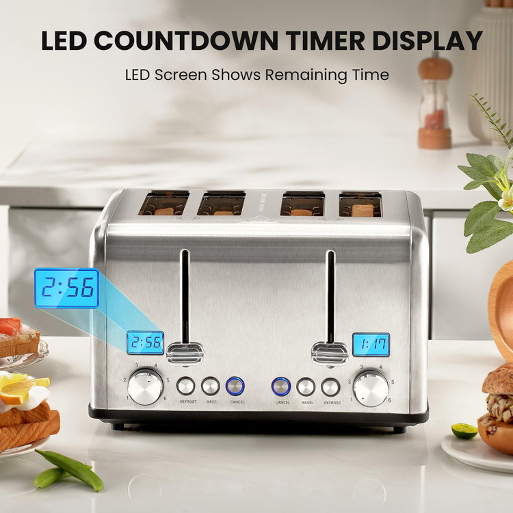 Countdown Stainless Steel 4 Slice Toaster with Bagel