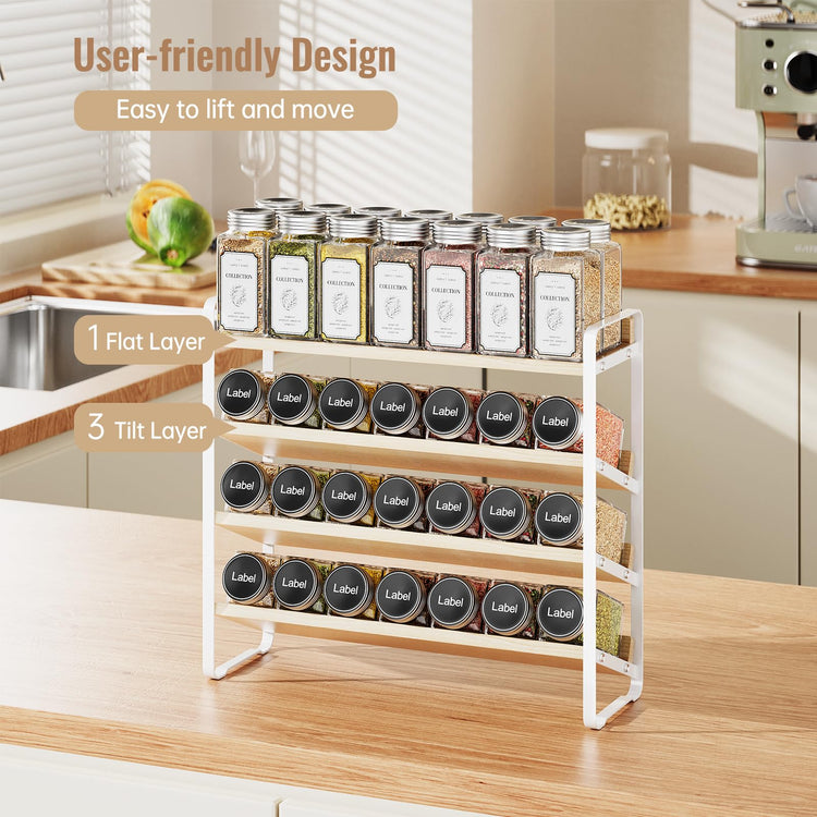 4 Tier Spice Rack Organizer for Cabinet