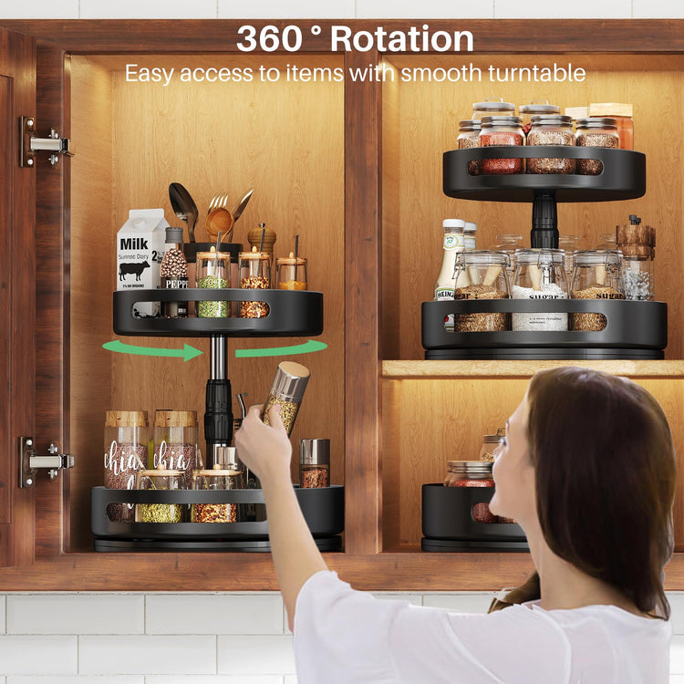 Lazy Susan Spice Rack Organizer for Cabinet