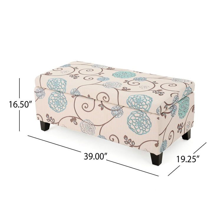 Breanna Fabric Storage Ottoman