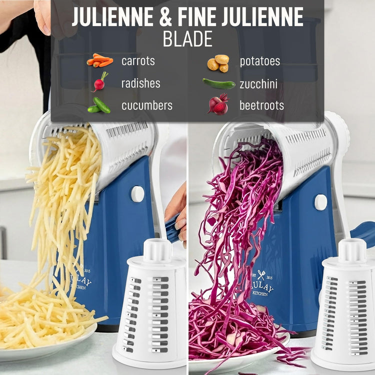 Rotary Cheese Grater 5 Blade Cheese Shredder