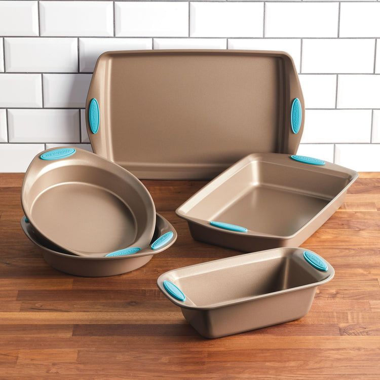 Cucina Bakeware Set Includes Nonstick Bread Baking Cookie Sheet and Cake Pans