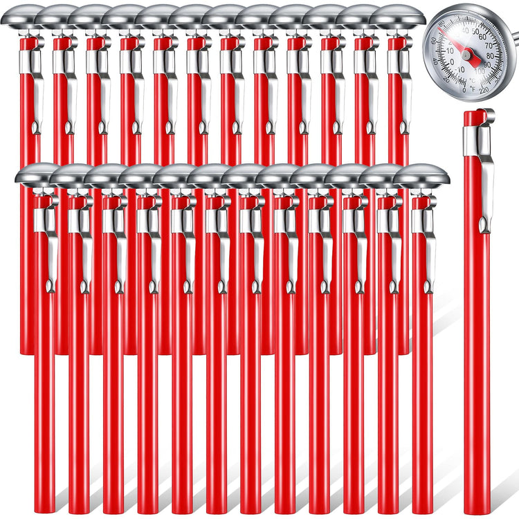 24 Pcs Stainless Steel Kitchen Dial Thermometer 5" (24 Count)