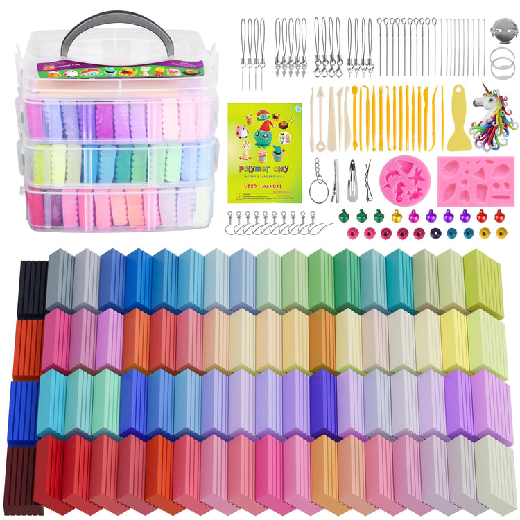 72 Colors Polymer Clay Kit (90 Ounce)