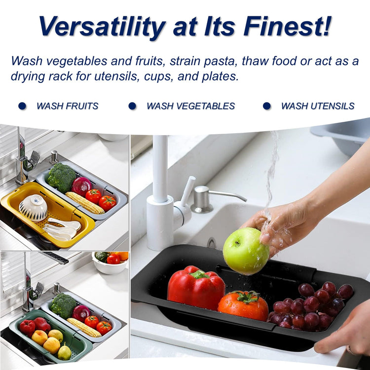 Extendable Sink Colander Strainer Basket