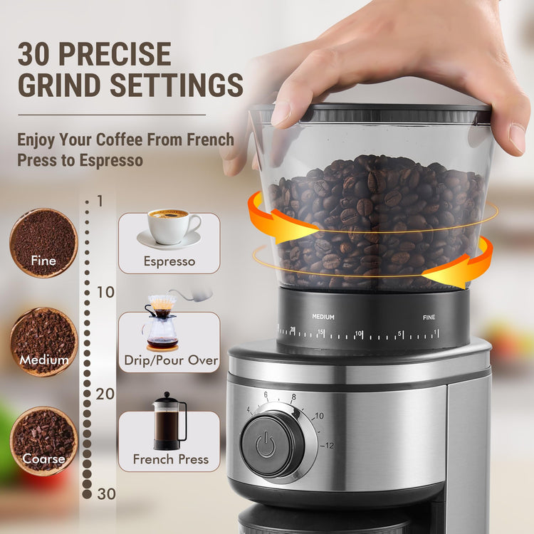 Conical Burr Coffee Grinder Electric