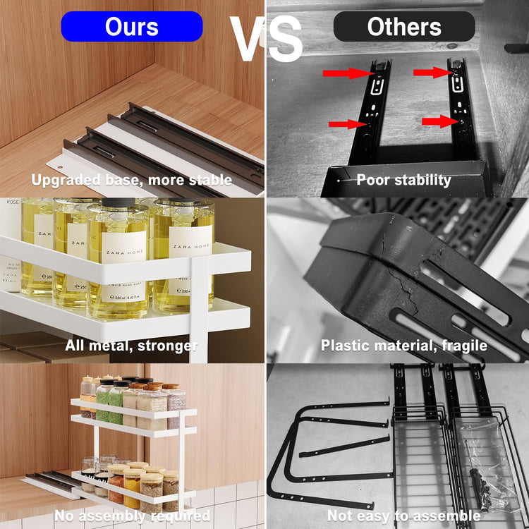 2 Pack Pull Out Spice Rack Organizer for Cabinet (2 pound(s))