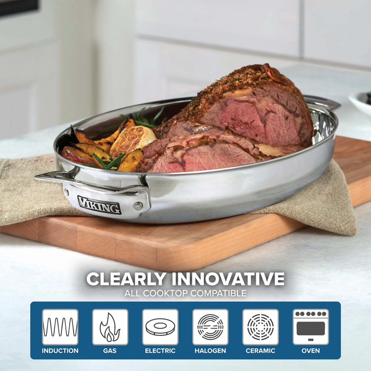 3 Ply Oval Roasting Pan