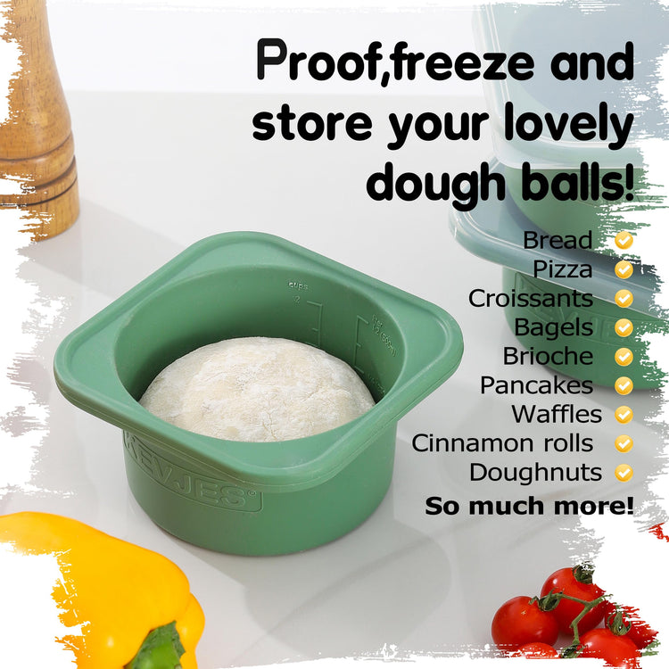 500ml Individual Dough Storage Vessels with Airtight Lid (5 Count)