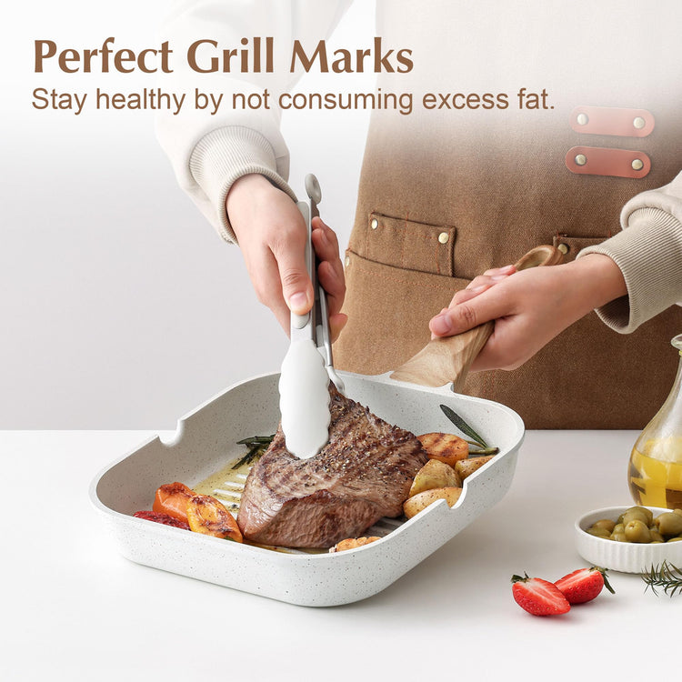 Nonstick Ceramic Grill Pan for Stove Tops
