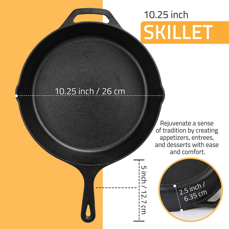 Cast Iron Skillet 10.25 Inch Pre