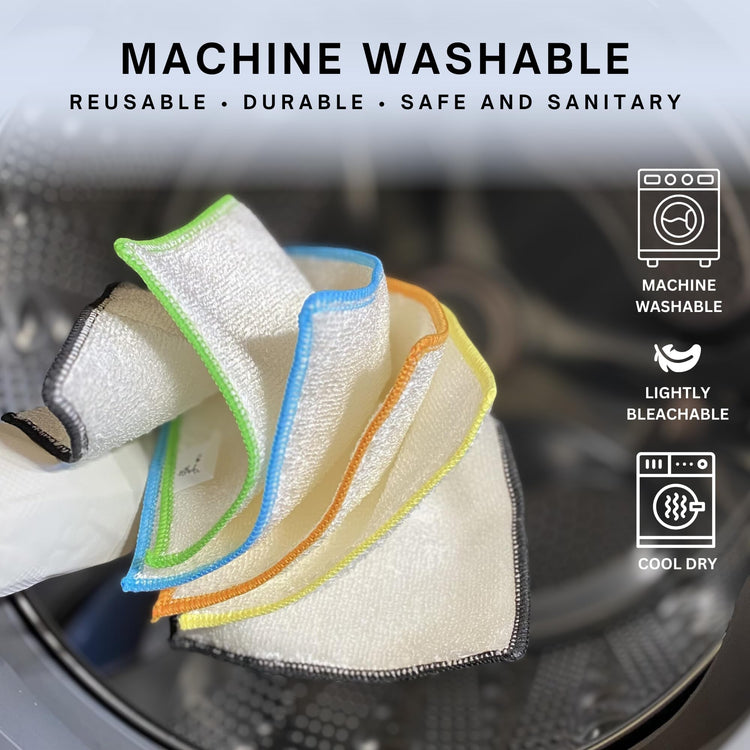 Dishcloths Kitchen Dishrag Cleaning Scrub Reusable 6pk 6x7in (6 Count)