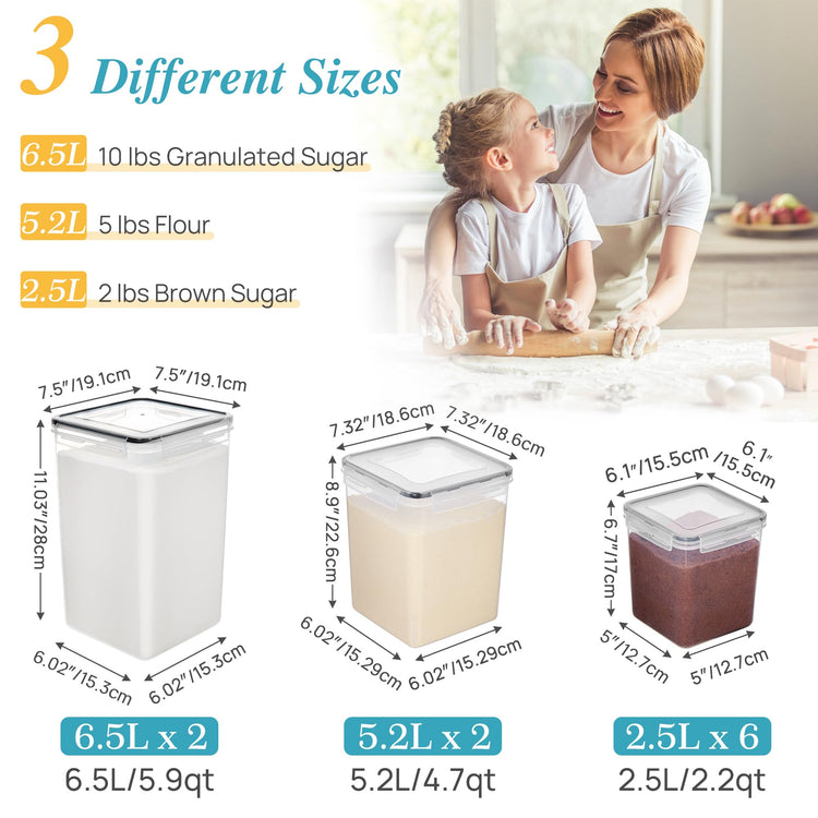 10 PCS Flour and Sugar Storage Container (10 Count)