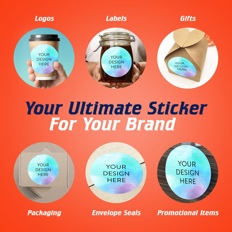 Custom Vinyl Stickers Your Image (100 Count)