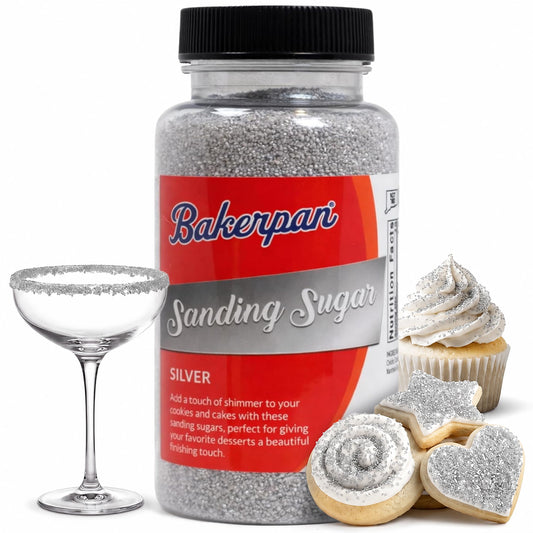 Silver Sanding Sugar for Baking & Cookie Decorating (5 Ounce)