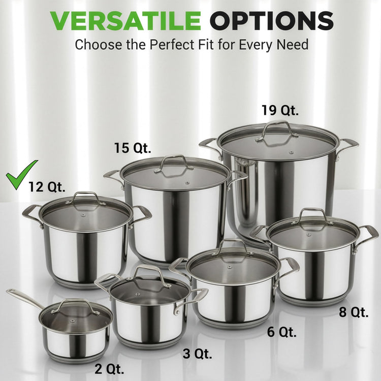 12 Quart Stainless Steel Stockpot