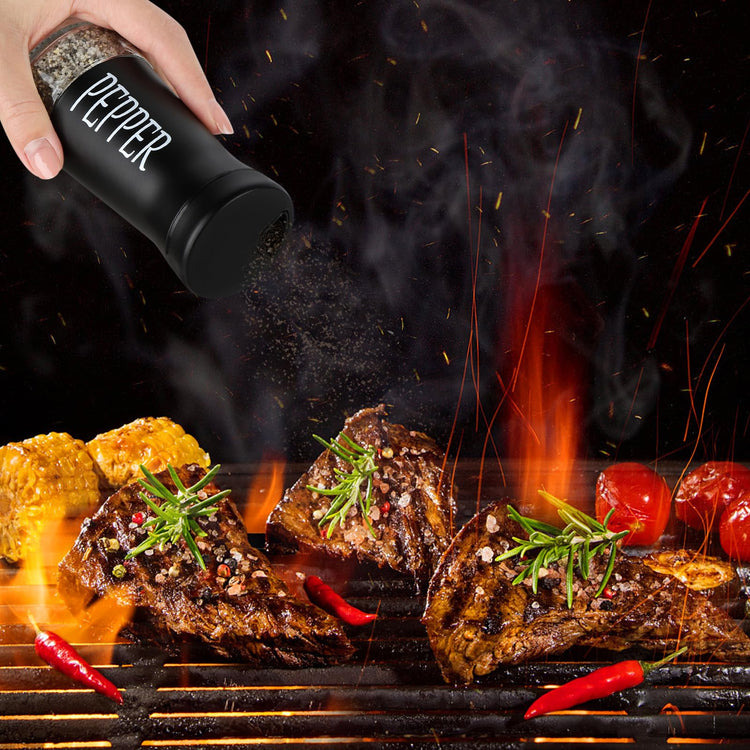 Salt and Pepper Shakers with Adjustable Pour Hole (2 Count)