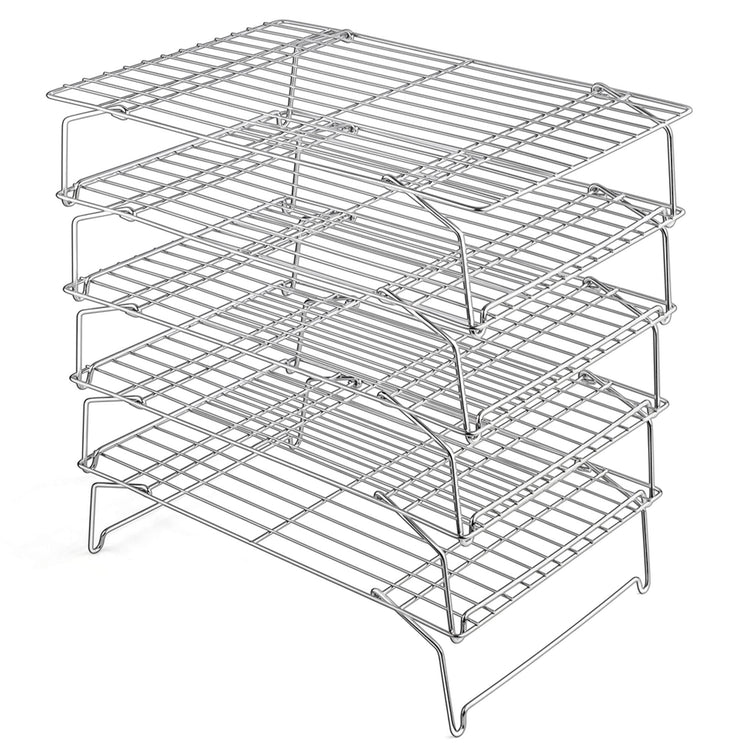 5 Tier 15x10IN Cookie Cooling Rack for Cooking Stackable Collapsible